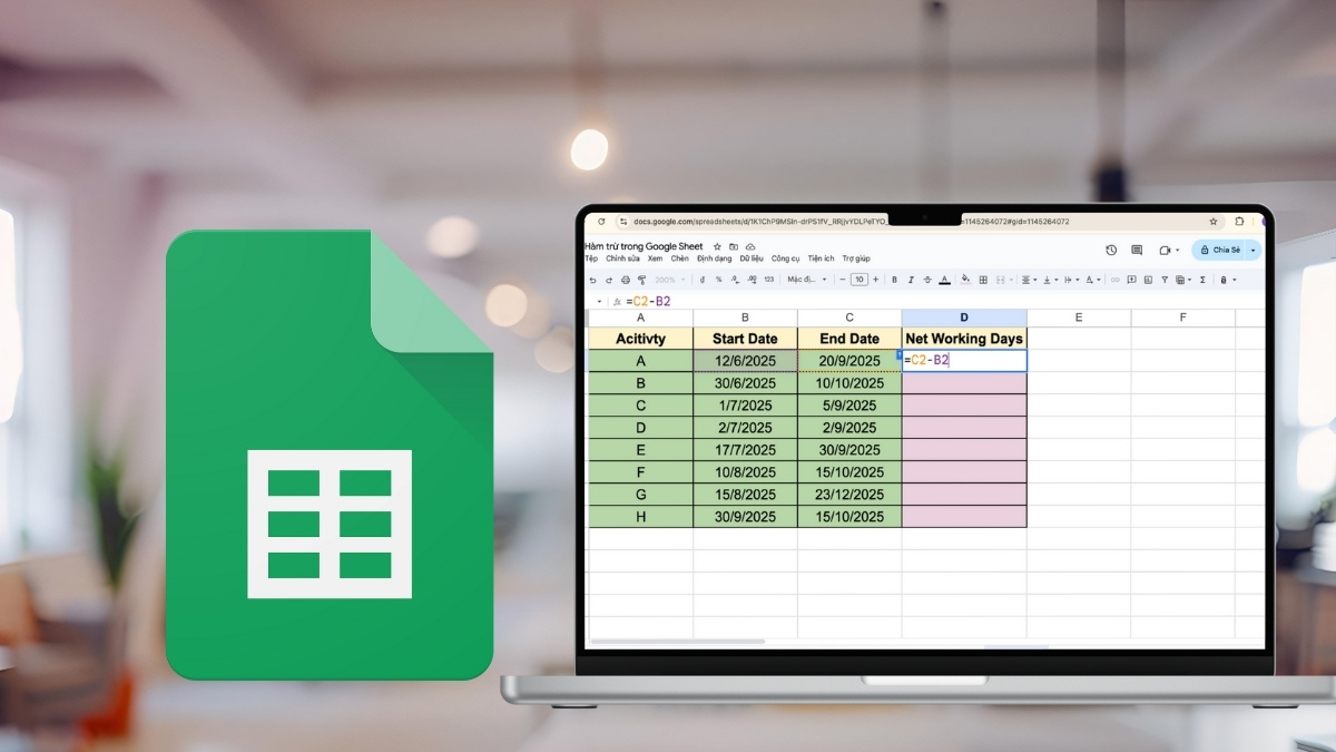Hàm trừ trong Google Sheet là hàm gì? Cú pháp và cách dùng
